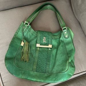 L.A.M.B. Green Leather Shoulder Bag